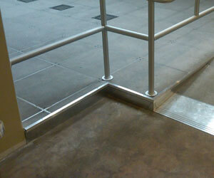 Access floors concrete panels with ramp