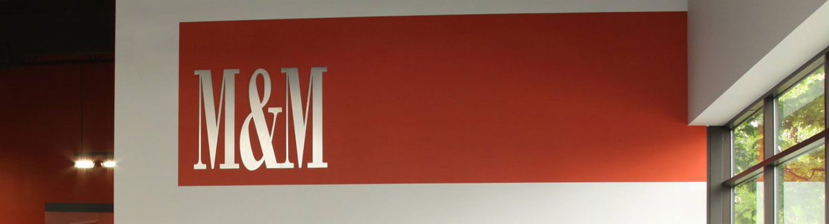M&M Office Interiors Wall Sign