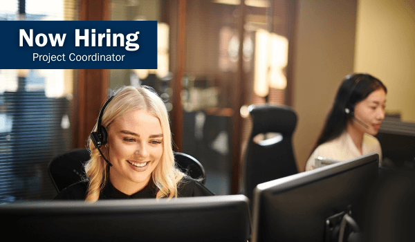 Now Hiring Project Coordinator